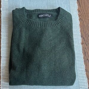 J. Crew Dark Green Crewneck Sweater